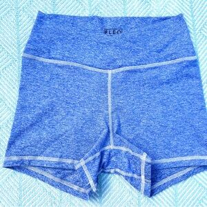 EUC Fleo V Waistband Blue Ninja Fabric High Waist Short 3.5" Size Medium